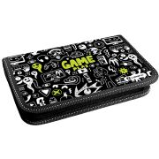 Пенал Lamark Monster Game, 1 отделение, дополнительный вкладыш, на 25 предм., 130х200х30 мм, на молнии, покрытие Soft touch