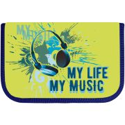 *Пенал Lamark SMART Content «My Music» 1 отд., на 36 предм., 140х210х40 мм, с косметичкой и карманом для смартфона внутри