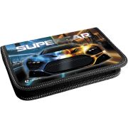 Пенал Lamark Supercar, 1 отделение, на 17 предметов, 130х200х30 мм, на молнии, печать по ткани