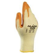 Перчатки текстильные MAPA Enduro/Titan 328, покрытие из натурального латекса (облив), размер 8 (M), оранжевые/желтые