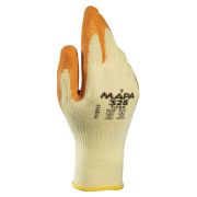 Перчатки текстильные MAPA Enduro/Titan 328, покрытие из натурального латекса (облив), размер 9 (L), оранжевые/желтые