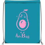 Сумка для сменной обуви Lamark «AvoBag», 34х42 см, на шнурке, светоотражающие элементы, цвет бирюза