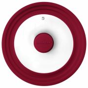 Крышка для любой сковороды и кастрюли универсальная 3 размера (22-24-26 см) бордовая, DASWERK (ДАСВЕРК), 607587