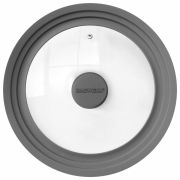 Крышка для любой сковороды и кастрюли универсальная 3 размера (22-24-26 см) серая, DASWERK (ДАСВЕРК), 607588