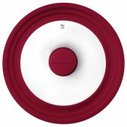 Крышка для любой сковороды и кастрюли универсальная 3 размера (24-26-28 см) бордовая, DASWERK (ДАСВЕРК), 607590