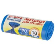 Мешки для мусора LAIMA «ULTRA» 120 л синие, рулон 10 шт. особо прочные, ПНД 23 мкм, 70х110 см, 607695