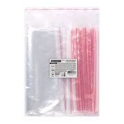 Пакеты ZIP LOCK «зиплок» ПРОЧНЫЕ, комплект 100 шт., 180х250 мм, ПВД, 60 мкм, BRAUBERG EXTRA, 608173