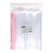 Пакеты ZIP LOCK «зиплок» ПРОЧНЫЕ, комплект 100 шт., 250х350 мм, ПВД, 60 мкм, BRAUBERG EXTRA, 608175