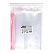 Пакеты ZIP LOCK «зиплок» СВЕРХПРОЧНЫЕ, комплект 100 шт., 250х350 мм, ПВД, 100 мкм, BRAUBERG EXTRA, 608183