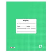 Тетрадь 12 л. клетка Lamark «Зеленая», обложка - мелованный картон