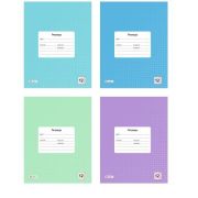 Тетрадь 12 л. клетка Lamark «Классная», обложка - мелованный картон, ассорти