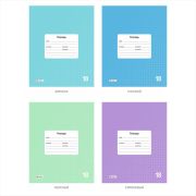 Тетрадь 18 л. клетка Lamark «Однотонная», обложка - мелованная бумага, ассорти