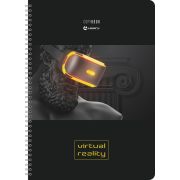 Тетрадь Lamark Virtual Reality №2, А4, на гребне, 205х290 мм, 80 л., клетка, картоная обложка, полноцветная печать, ламинация soft touch, выборочный лак