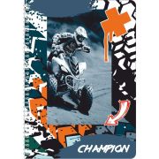 Тетрадь общая Lamark Champion, А5, на гребне, 80 листов, 148x210, клетка, картонная обложка, полноцв. печать, выборочный УФ-лак