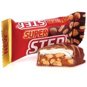 Конфеты шоколадные СЛАВЯНКА «Super Step» двухслойные, нуга с арахисом, 1000 г, пакет, 20465
