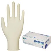 Перчатки латексные смотровые, 50 пар (100 штук), размер 8-9, L (большой), DERMAGRIP Classic, D1503-10
