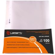 Файл-вкладыш Lamark с перфорацией, А4+, 0,040 мм, «яичная скорлупа», 100 шт/упак