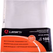 Файл-вкладыш Lamark с перфорацией, А4+, 0,060 мм, Премиум, текстура «квадрат», 100 шт/упак