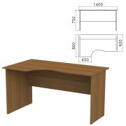 Стол письменный эргономичный «Канц», 1400х800х750 мм, левый, цвет орех пирамидальный, СК36.9