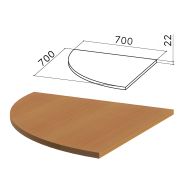 Стол приставной угловой «Монолит», 700х700х750 мм, БЕЗ ОПОРЫ (640137), цвет орех гварнери, ПМ33.3