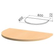 Стол приставной полукруг «Монолит», 600х400х750 мм, БЕЗ ОПОРЫ (640137), цвет бук бавария, ПМ37.1