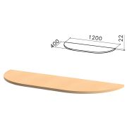 Стол приставной полукруг «Монолит», 1200х400х750 мм, БЕЗ ОПОР (640137), цвет бук бавария, ПМ39.1