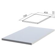 Крышка для тумбы приставной (код 640146, 640149) «Монолит», 450х700х22 мм, серая, ТМ03.11