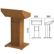 Трибуна кафедра напольная «Монолит», 630х560х1170 мм, цвет орех гварнери, ТЛ03.3