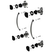 Фурнитура для двери стеклянной «Эко» (640279), «Этюд» (640359), комплект 2 шт., 400670-71