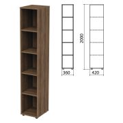 Шкаф (стеллаж) «Приоритет», 360х420х2000 мм, 4 полки, лагос, К-932, К-932 лагос