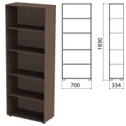 Шкаф (стеллаж) «Канц» 700х330х1830 мм, 4 полки, цвет венге, ШК31.16