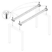 Траверса стола на металлокаркасе «Арго», КОМПЛЕКТ 2 шт., для ширины 1200 мм