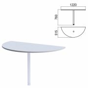 Стол приставной полукруг «Арго», 1220х515 мм, БЕЗ ОПОРЫ, серый