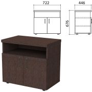 Тумба для оргтехники «Приоритет» 722х446х676 мм, 2 двери, полка, венге, К-928, К-928 венге