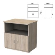 Тумба для оргтехники «Бюджет», 720х600х740 мм, 2 двери, дуб сонома, 402658-091