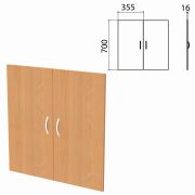 Дверь ЛДСП низкая «Бюджет», КОМПЛЕКТ 2 шт., 355х16х700 мм, груша ароза 336, 402879, 402879-336