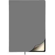 Ежедневник недатированный Lamark Magic Soft Touch FLEX A5 серый, 256 стр., кремовый блок, закругленные углы, ляссе в цвет обложки