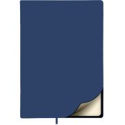 Ежедневник недатированный Lamark Magic Soft Touch FLEX A5 синий, 256 стр., кремовый блок, закругленные углы, ляссе в цвет обложки