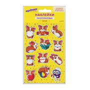 Наклейки зефирные «Корги», многоразовые, 10х15 см, ЮНЛАНДИЯ, 661791