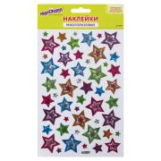 Наклейки виниловые «Звезды», многоразовые, голографические, 14х21 см, ЮНЛАНДИЯ, 661809
