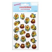 Наклейки гелевые «Весёлые пчёлки», многоразовые, голографические, 10х15 см, ЮНЛАНДИЯ, 661827