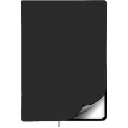 Ежедневник недатированный Lamark Ultra FLEX A5 черный, 256 стр., закругленные углы, ляссе, белый блок