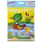 Набор для творчества «Аппликация из страз самоклеящаяся», «Утята», 20х15 см, ЮНЛАНДИЯ, 662376