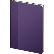 Ежедневник недатированный Lamark Velvet Premium FLEX A5 фиолетовый, 256 стр., кремовый блок, закругленные углы, ляссе в цвет обложки