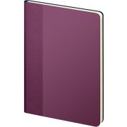 Ежедневник недатированный Lamark Velvet Premium FLEX A5 фуксия, 256 стр., кремовый блок, закругленные углы, ляссе в цвет обложки