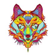 Картина стразами (алмазная мозаика) 20х20 см, ОСТРОВ СОКРОВИЩ «Ночной охотник», в деревянной рамке, 662442