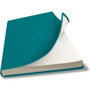 Записная книга - Скетчбук Lamark Salut FLEX A5 бирюзовый, 160 стр., крем. блок, без линовки, закругленные углы