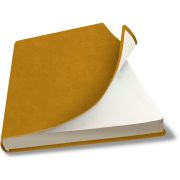 Записная книга - Скетчбук Lamark Salut FLEX A5 желтый, 160 стр., крем. блок, без линовки, закругленные углы