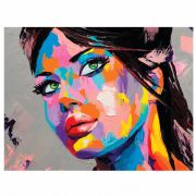 Картина по номерам 40х50 см, ОСТРОВ СОКРОВИЩ «Радужная женщина», на подрамнике, акрил, кисти, 663331