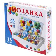 Мозаика пластиковая в чемодане «Мозайкин», 48 деталей ширина 3 см, 16 карточек, РК, И-7495